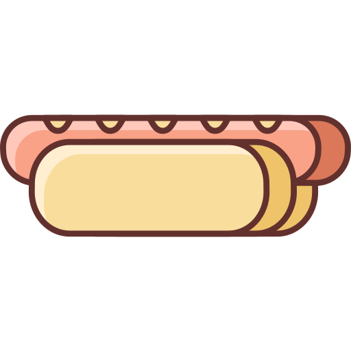 hot dog Flaticons Lineal Color icono
