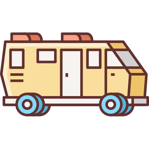 caravan Flaticons Lineal Color icona