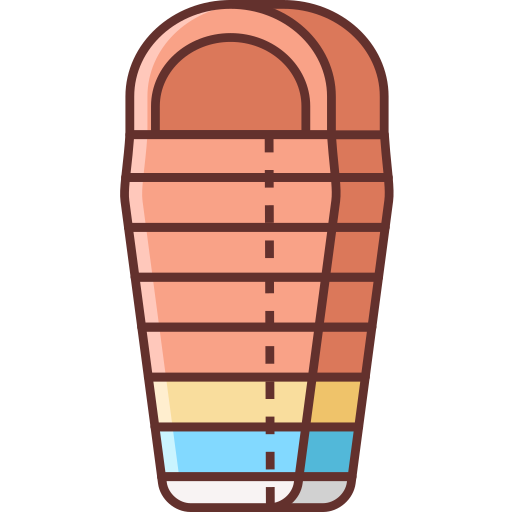 침낭 Flaticons Lineal Color icon