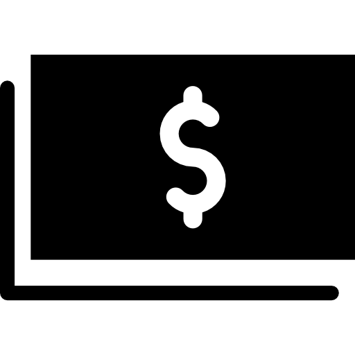 símbolo de dólar Vector Market Fill icono