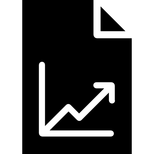gráfico de linea Vector Market Fill icono