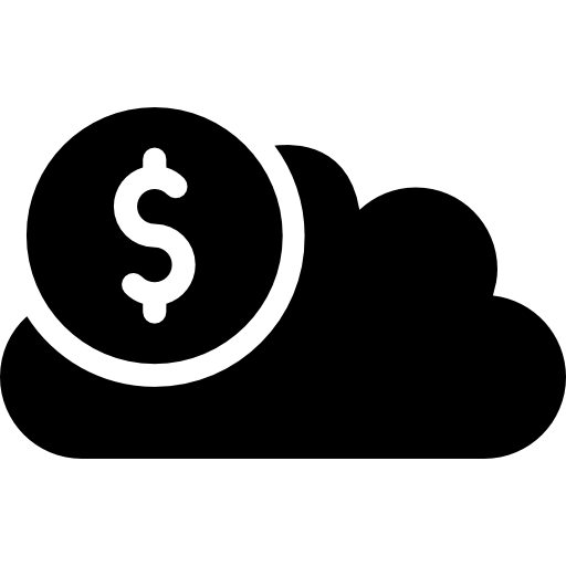 computación en la nube Vector Market Fill icono