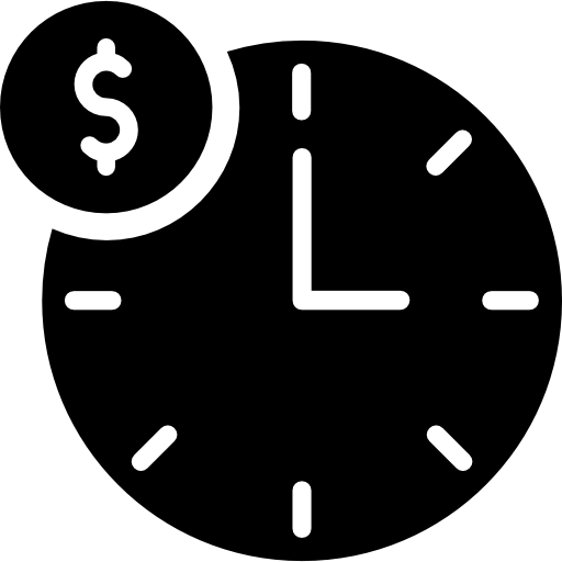 Clock Vector Market Fill icon