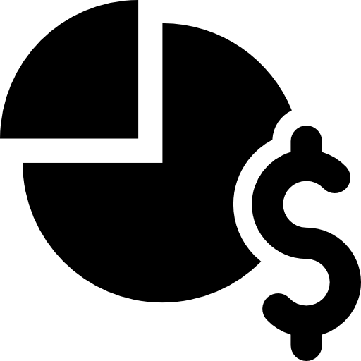 gráfico circular Vector Market Fill icono