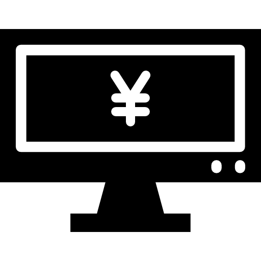 computer Vector Market Fill icon