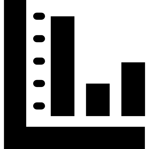 wykres słupkowy Vector Market Fill ikona
