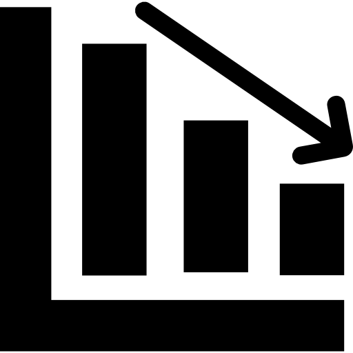 gráfico de barras Vector Market Fill icono