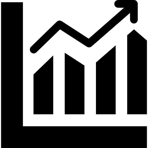 Bar chart Vector Market Fill icon