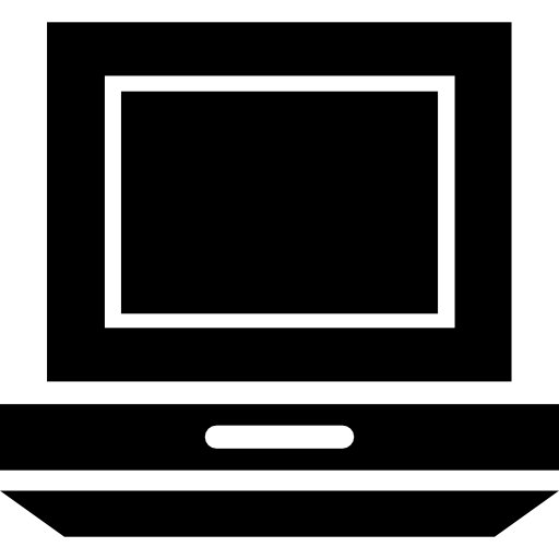 ordenador portátil Vector Market Fill icono