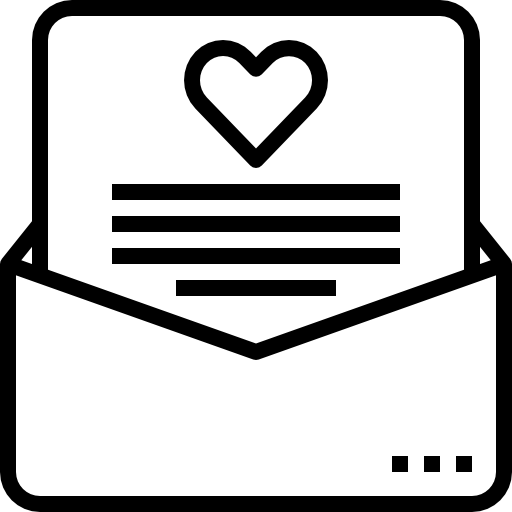 carta de amor Becris Lineal icono