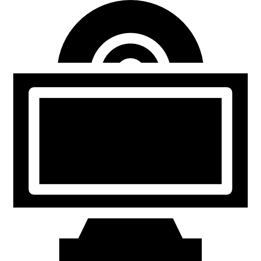 Computer Vector Market Fill icon