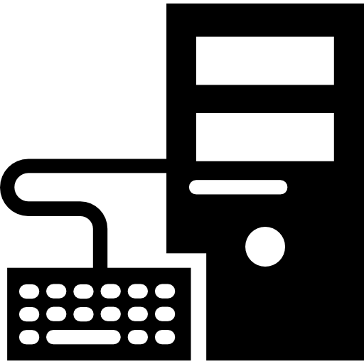 Computer Vector Market Fill icon