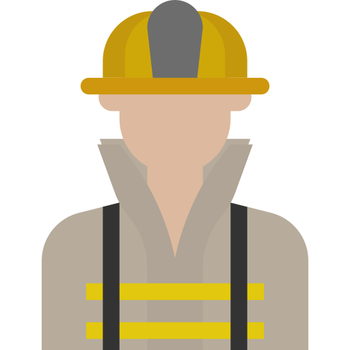 Firefighter Winnievizence Flat icon