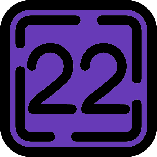 dwadzieścia dwa Generic color lineal-color ikona