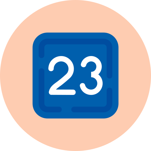 dwadzieścia trzy Generic color fill ikona