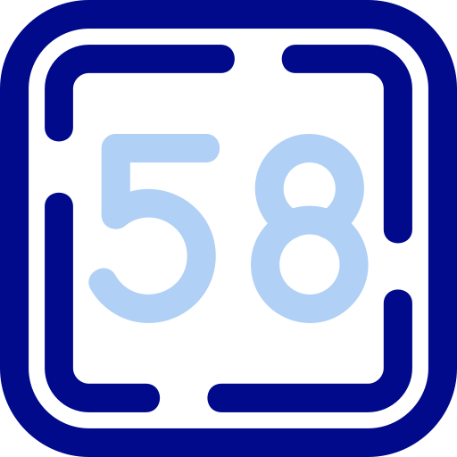 cincuenta y ocho Generic color outline icono