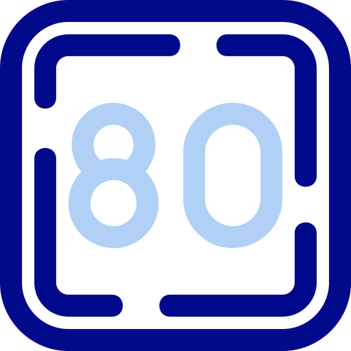ottanta Generic color outline icona