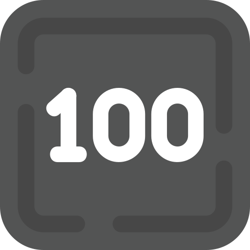 One hundred Generic color fill icon