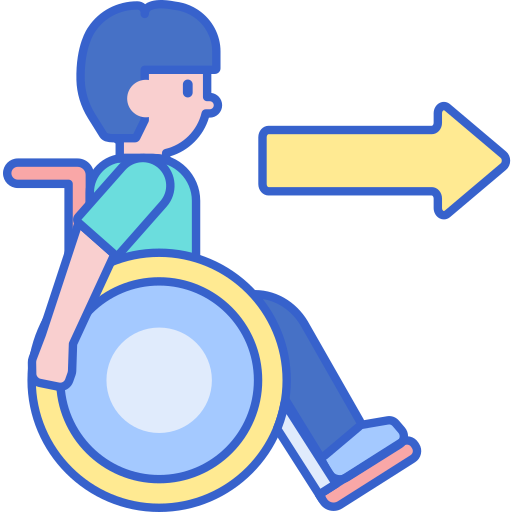 Wheelchair Flaticons Lineal Color icon