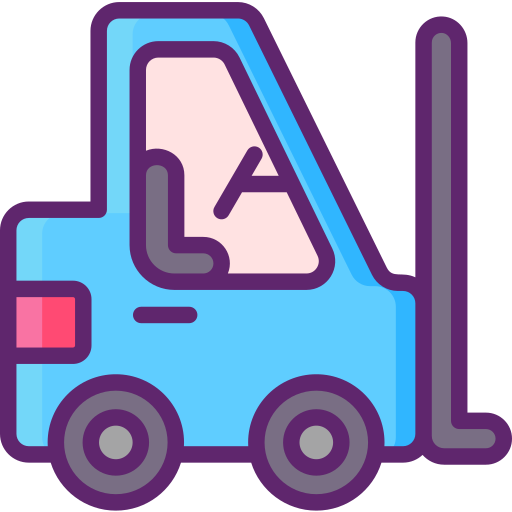 Forklift Flaticons Lineal Color icon