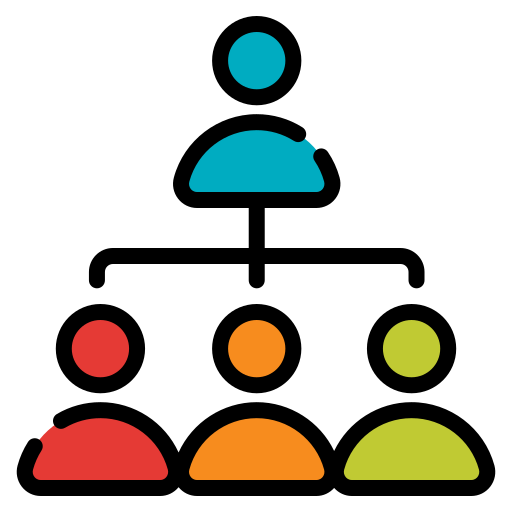 hiérarchie de l'équipe Generic color lineal-color Icône