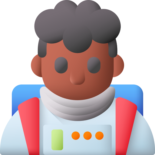 astronaut 3D Color icoon