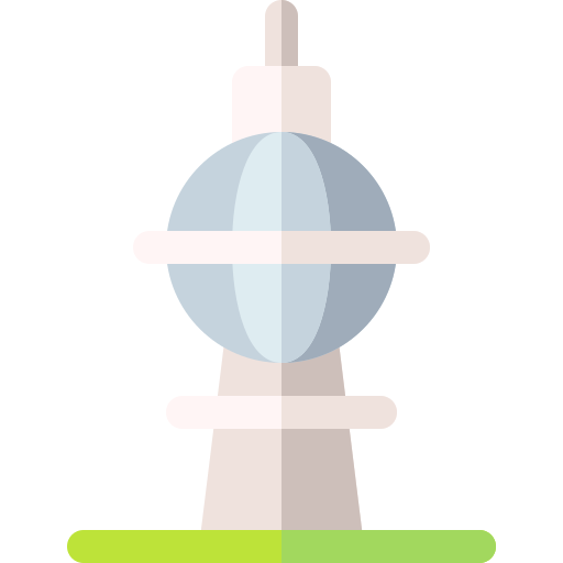 fernsehturm Basic Rounded Flat icono