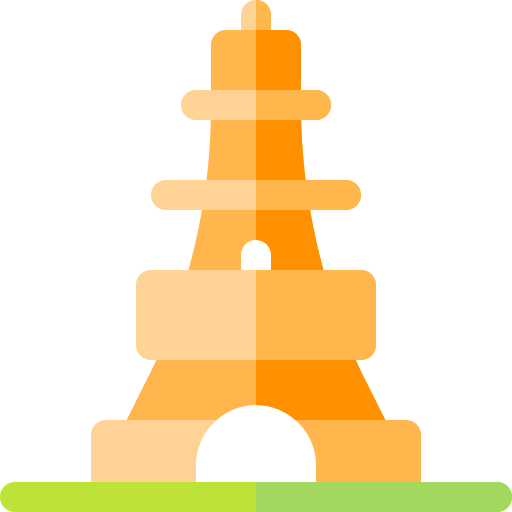 torre eiffel Basic Rounded Flat icono
