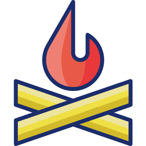 たき火 Flaticons Lineal Color icon