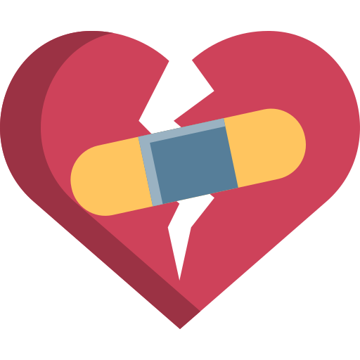 Broken heart Winnievizence Flat icon