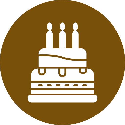 pastel de cumpleaños Generic color fill icono