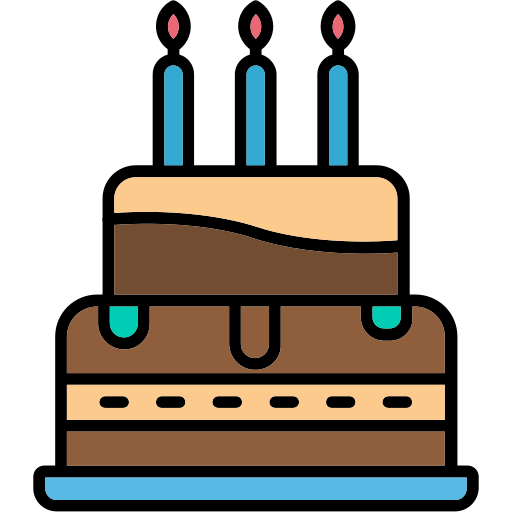 pastel de cumpleaños Generic color lineal-color icono