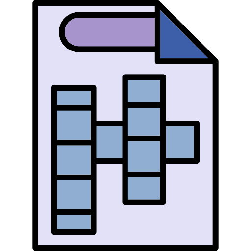 kruiswoordraadsel Generic color lineal-color icoon