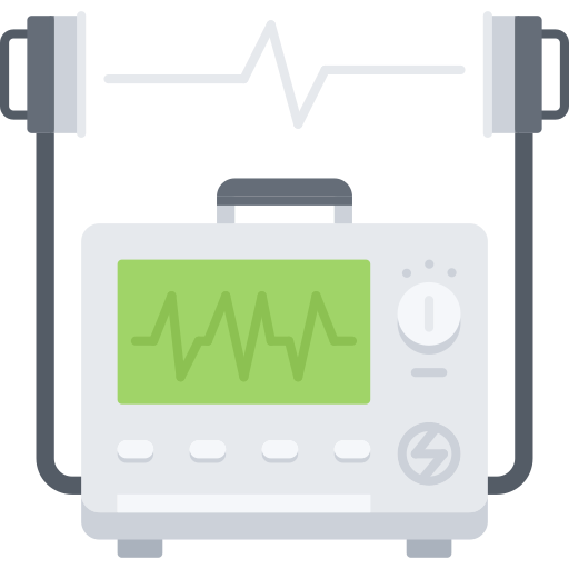 defibrillator Coloring Flat icon