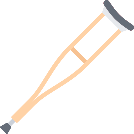 Crutch Coloring Flat icon