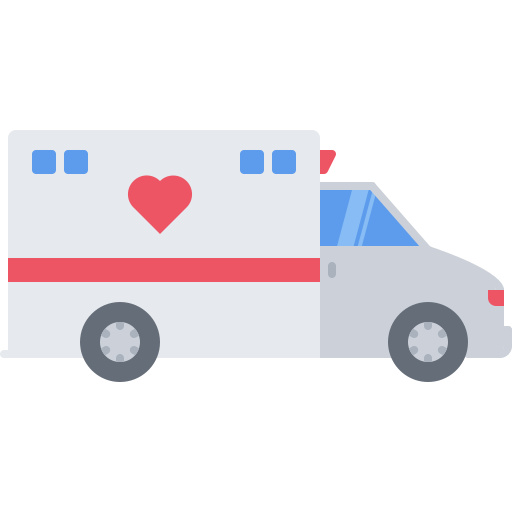 Ambulancia Coloring Flat icono