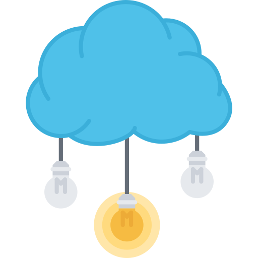 Cloud Coloring Flat icon