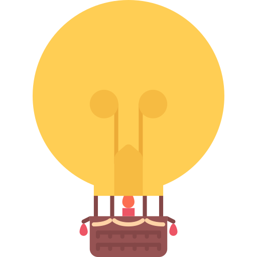 熱気球 Coloring Flat icon