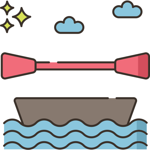 canoa Flaticons Lineal Color icona
