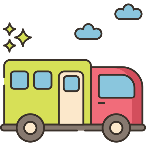 Caravana Flaticons Lineal Color icono