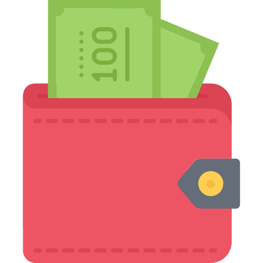 Wallet Coloring Flat icon
