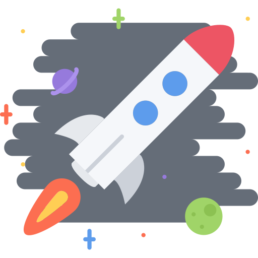rakete Coloring Flat icon