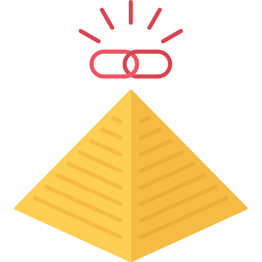 Pyramid Coloring Flat icon