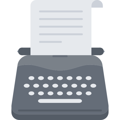 Máquina de escribir Coloring Flat icono