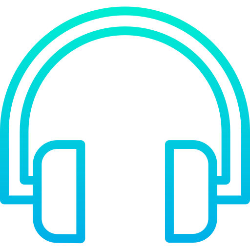 Headphones Kiranshastry Gradient icon