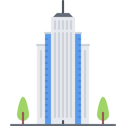 rascacielos Coloring Flat icono