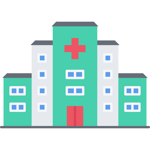 szpital Coloring Flat ikona