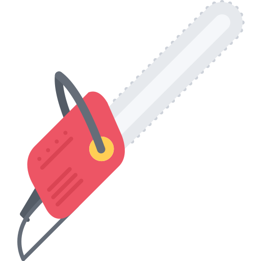 Electric saw Coloring Flat icon