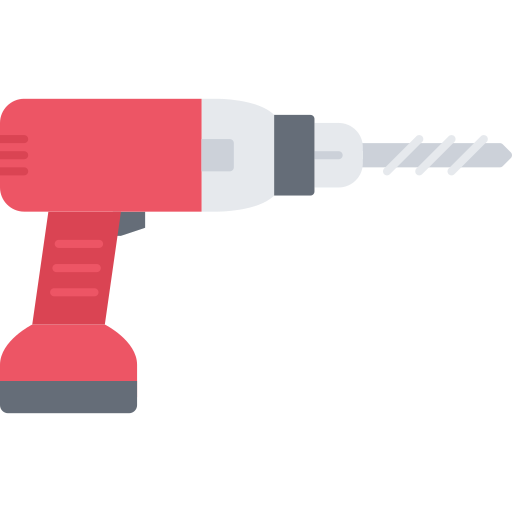 Drill tool Coloring Flat icon