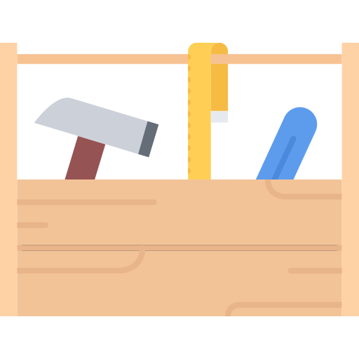 Caja de herramientas Coloring Flat icono